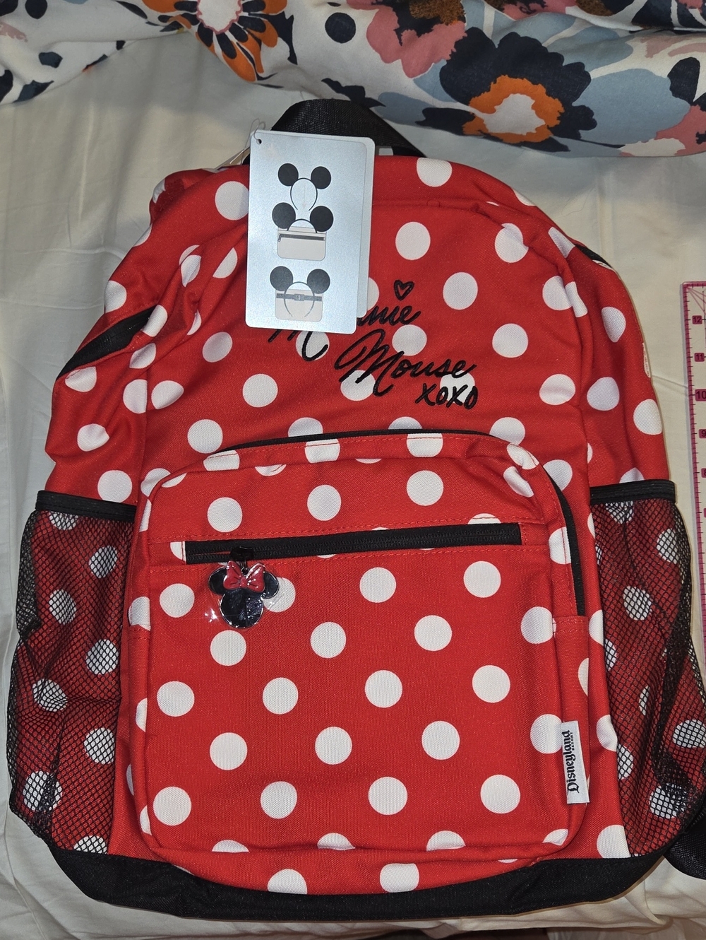 Disney Red and White Polka Dot Minnie Mouse FULL SIZE Bag Pack